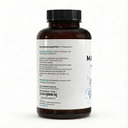 Bivalta Magnesium 6x Komplex + B6 in brauner Premium-Dose mit weißem Etikett und Magnesium-Motiv. Vegane Magnesiumkapseln mit sechs Magnesiumverbindungen und Vitamin B6.