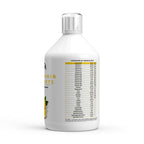 Bivalta Multivitamin Basic Shots Plus+ in gelber Premium-Verpackung mit Zitronenmotiv. Flüssiges Multivitamin Nahrungsergänzungsmittel mit Vitaminen, Mineralstoffen und 33 Shots.