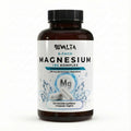 Bivalta Magnesium 6x Komplex + B6 in brauner Premium-Dose mit weißem Etikett und Magnesium-Motiv. Vegane Magnesiumkapseln mit sechs Magnesiumverbindungen und Vitamin B6.