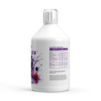 Bivalta Kollagen Marine Plus+ Shots in violettem Premium-Design mit Wildbeerenmotiv. Flüssige Marine-Kollagen Formel mit Fischkollagen Typ 1 und 3, Hyaluronsäure und Biotin.